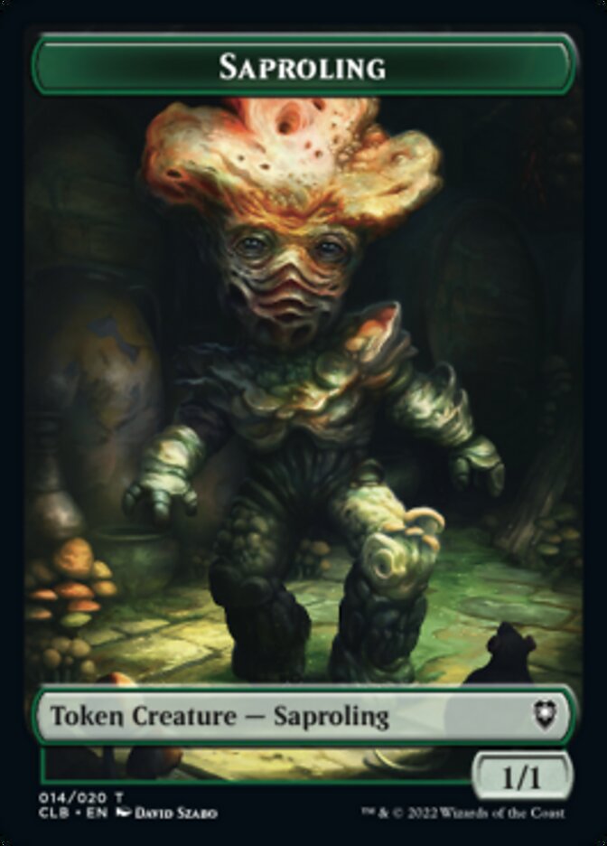 Treasure // Saproling Double-Sided Token [Commander Legends: Battle for Baldur's Gate Tokens] | Card Merchant Takapuna