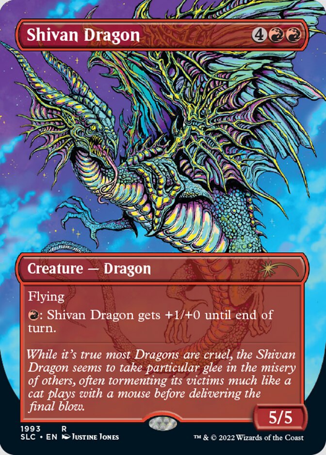 Shivan Dragon (Borderless) [Secret Lair 30th Anniversary Countdown Kit] | Card Merchant Takapuna