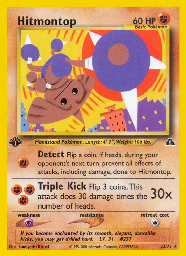 Hitmontop (22/75) [Neo Discovery 1st Edition] | Card Merchant Takapuna