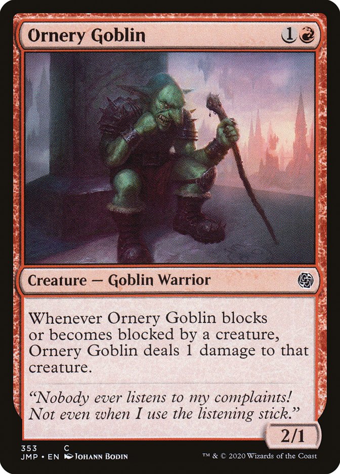 Ornery Goblin [Jumpstart] | Card Merchant Takapuna