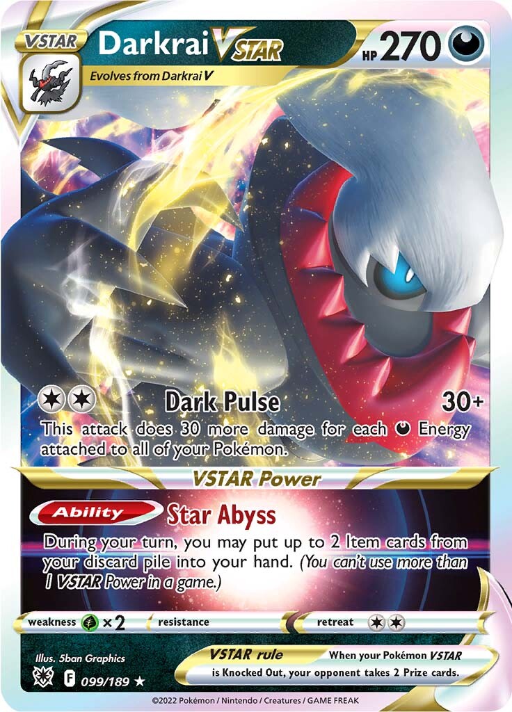 Darkrai VSTAR (099/189) [Sword & Shield: Astral Radiance] | Card Merchant Takapuna