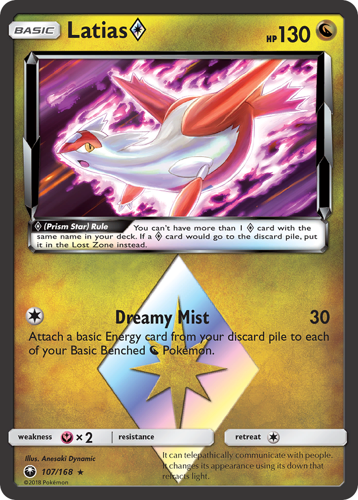 Latias (107/168) (Prism Star) [Sun & Moon: Celestial Storm] | Card Merchant Takapuna