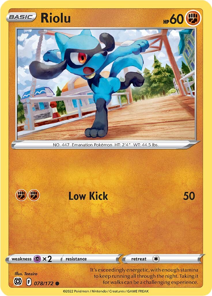 Riolu (078/172) [Sword & Shield: Brilliant Stars] | Card Merchant Takapuna