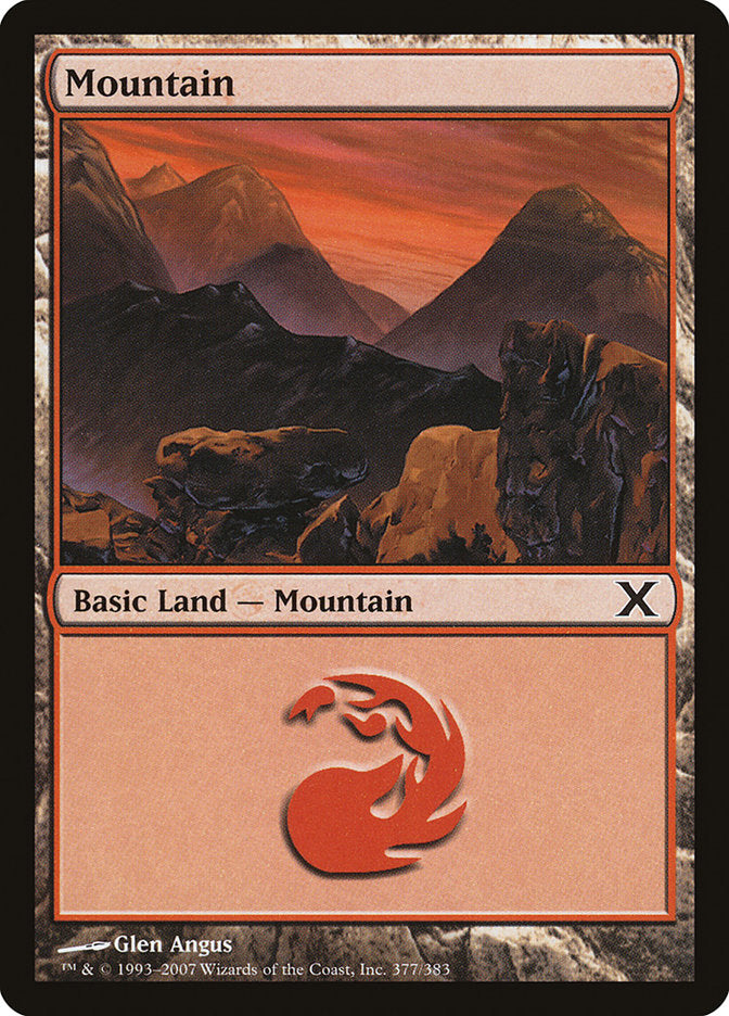 Mountain (377) [Tenth Edition] | Card Merchant Takapuna