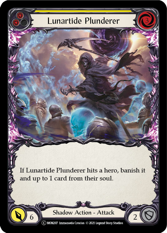 Lunartide Plunderer (Yellow) [U-MON207-RF] (Monarch Unlimited)  Unlimited Rainbow Foil | Card Merchant Takapuna