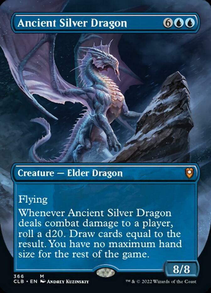 Ancient Silver Dragon (Borderless Alternate Art) [Commander Legends: Battle for Baldur's Gate] | Card Merchant Takapuna