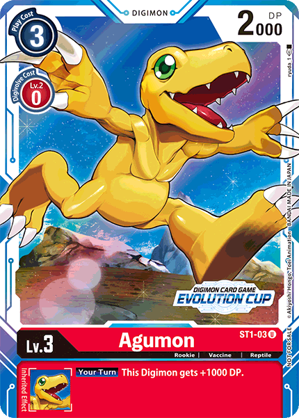 Agumon [ST1-03] (Evolution Cup) [Starter Deck: Gaia Red Promos] | Card Merchant Takapuna