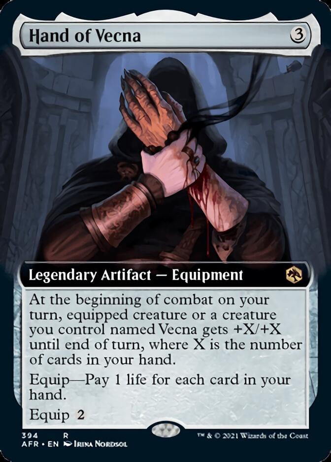 Hand of Vecna (Extended Art) [Dungeons & Dragons: Adventures in the Forgotten Realms] | Card Merchant Takapuna