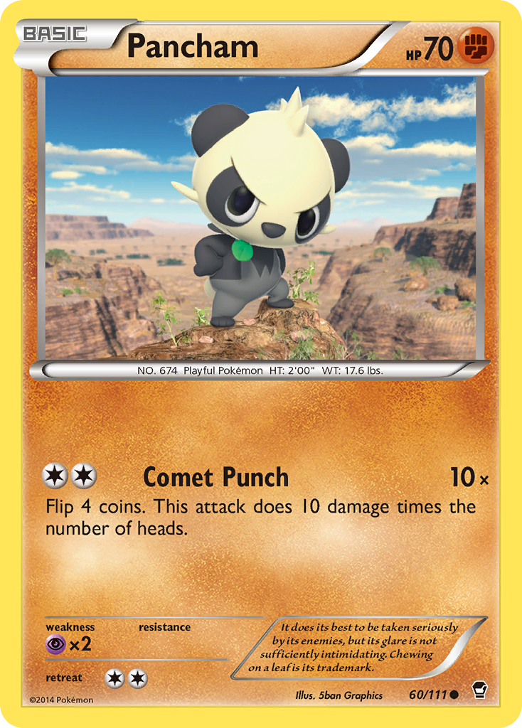 Pancham (60/111) [XY: Furious Fists] | Card Merchant Takapuna