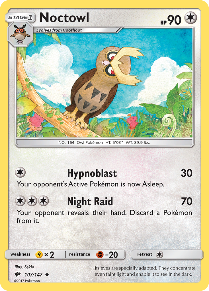 Noctowl (107/147) [Sun & Moon: Burning Shadows] | Card Merchant Takapuna