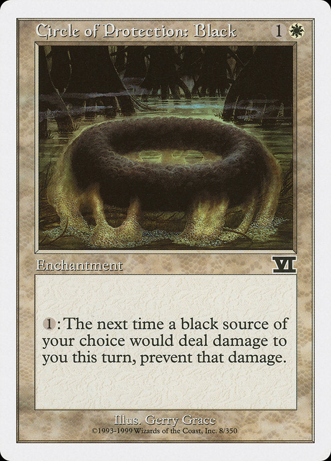 Circle of Protection: Black [Classic Sixth Edition] | Card Merchant Takapuna