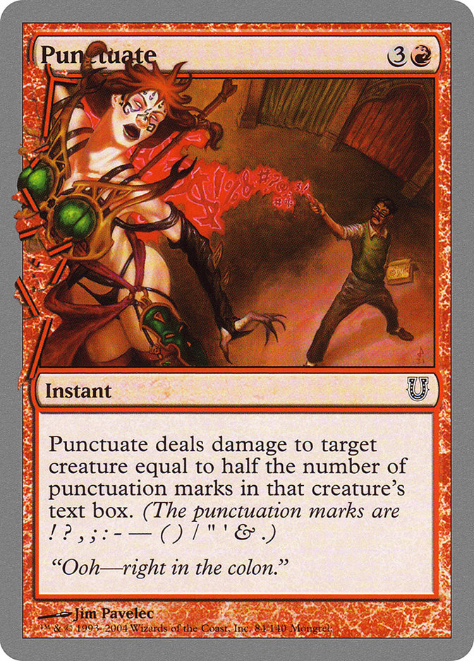 Punctuate [Unhinged] | Card Merchant Takapuna