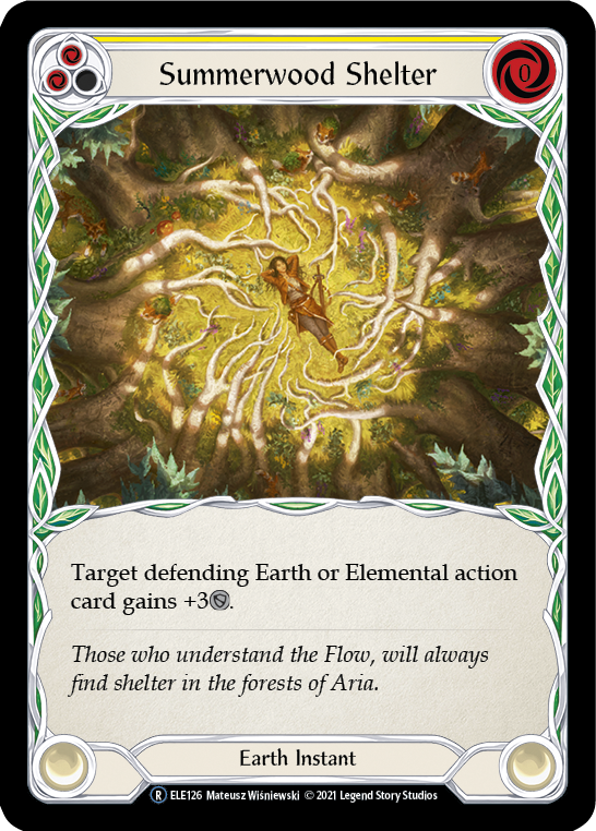 Summerwood Shelter (Yellow) [U-ELE126] (Tales of Aria Unlimited)  Unlimited Normal | Card Merchant Takapuna