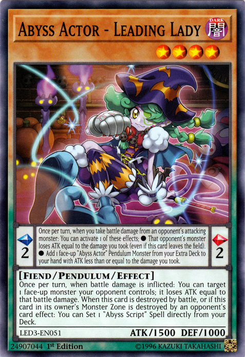 Abyss Actor - Leading Lady [LED3-EN051] Common | Card Merchant Takapuna