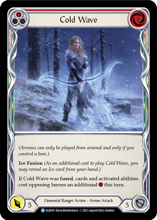 Cold Wave (Red) [ELE038] (Tales of Aria)  1st Edition Normal | Card Merchant Takapuna