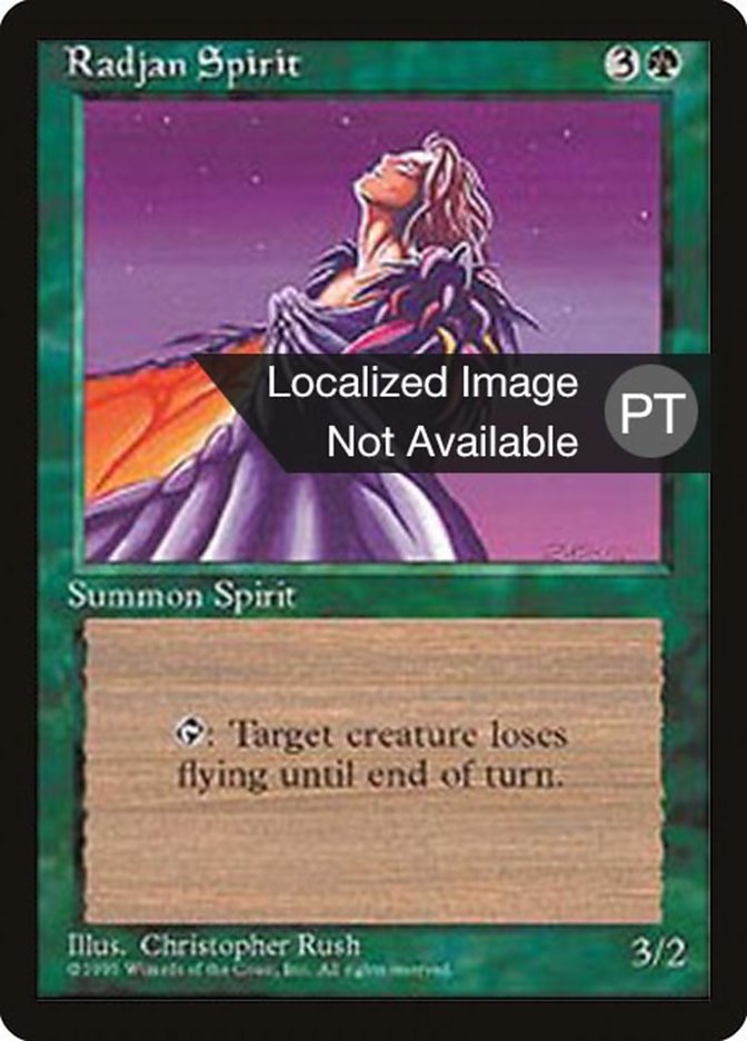 Radjan Spirit [Fourth Edition (Foreign Black Border)] | Card Merchant Takapuna