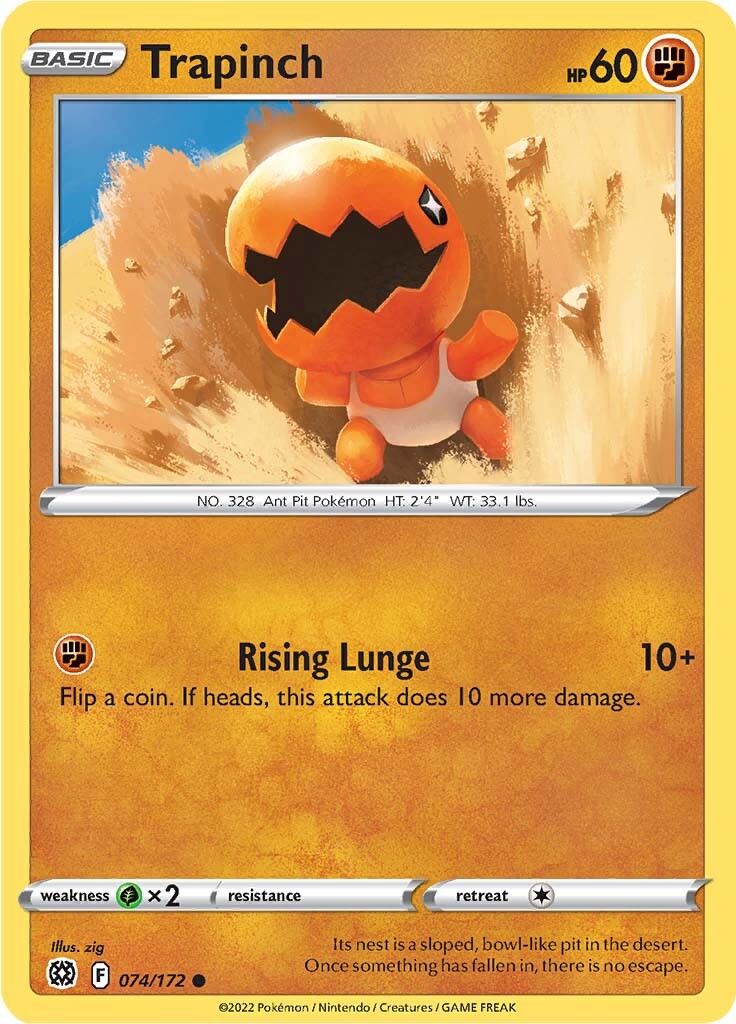 Trapinch (074/172) [Sword & Shield: Brilliant Stars] | Card Merchant Takapuna