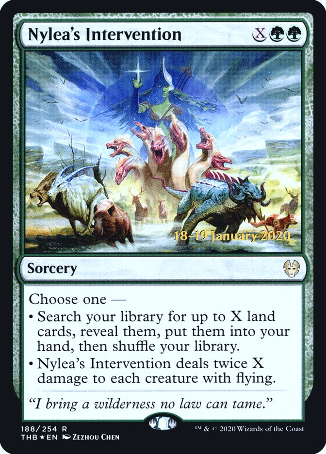 Nylea's Intervention [Theros Beyond Death Prerelease Promos] | Card Merchant Takapuna