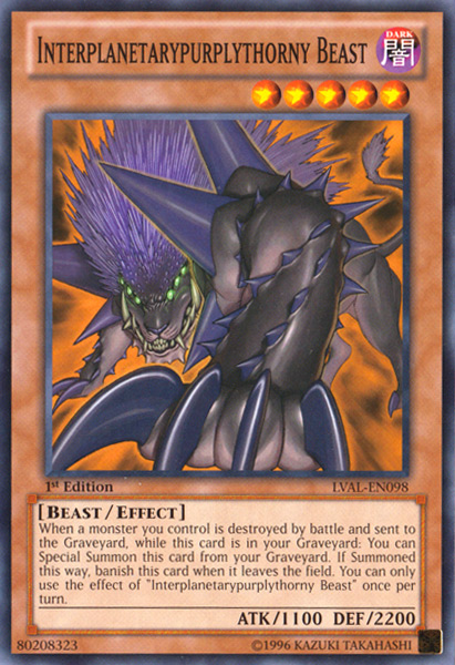 Interplanetarypurplythorny Beast [LVAL-EN098] Common | Card Merchant Takapuna