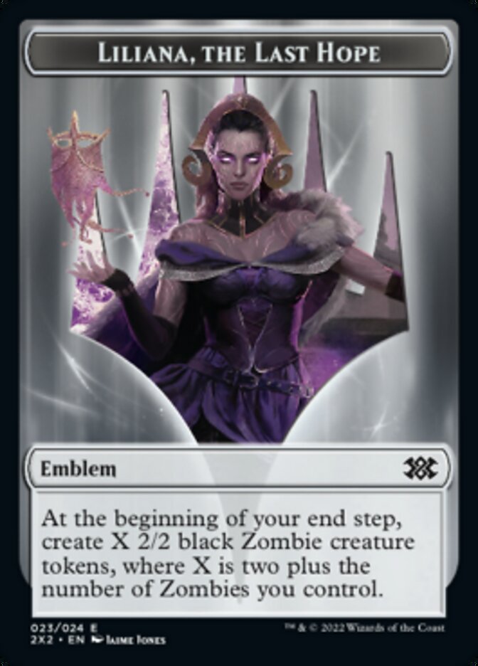 Liliana, the Last Hope Emblem // Spirit (002) Double-Sided Token [Double Masters 2022 Tokens] | Card Merchant Takapuna