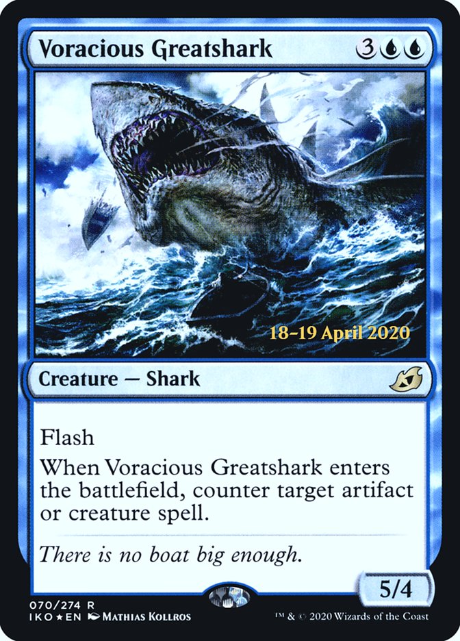 Voracious Greatshark [Ikoria: Lair of Behemoths Prerelease Promos] | Card Merchant Takapuna