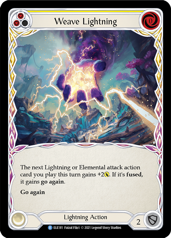 Weave Lightning (Yellow) [ELE181] (Tales of Aria)  1st Edition Normal | Card Merchant Takapuna