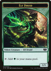 Elf Druid // Beast (020/036) Double-Sided Token [Commander 2014 Tokens] | Card Merchant Takapuna