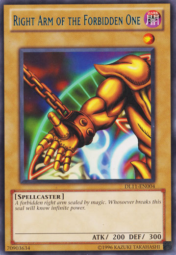 Right Arm of the Forbidden One (Blue) [DL11-EN004] Rare | Card Merchant Takapuna