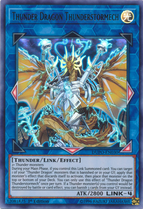 Thunder Dragon Thunderstormech [DUPO-EN030] Ultra Rare | Card Merchant Takapuna