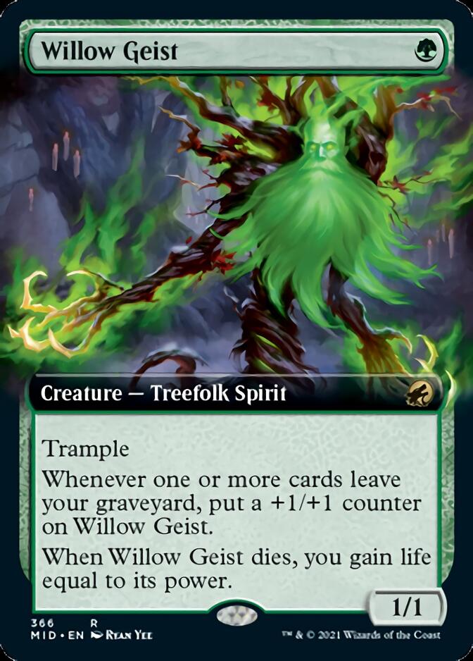 Willow Geist (Extended Art) [Innistrad: Midnight Hunt] | Card Merchant Takapuna