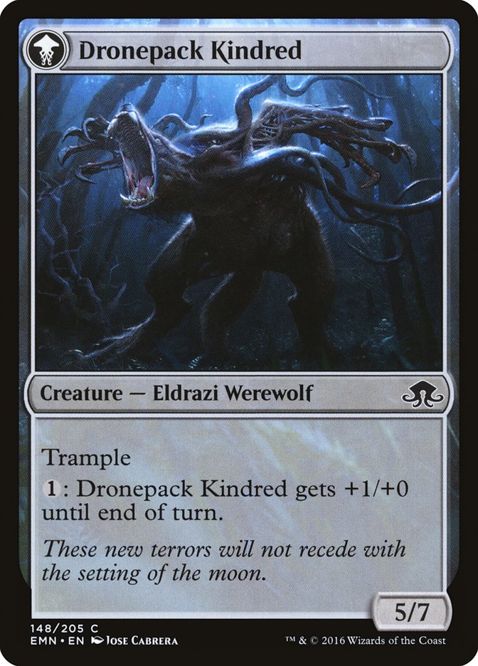 Vildin-Pack Outcast // Dronepack Kindred [Eldritch Moon] | Card Merchant Takapuna