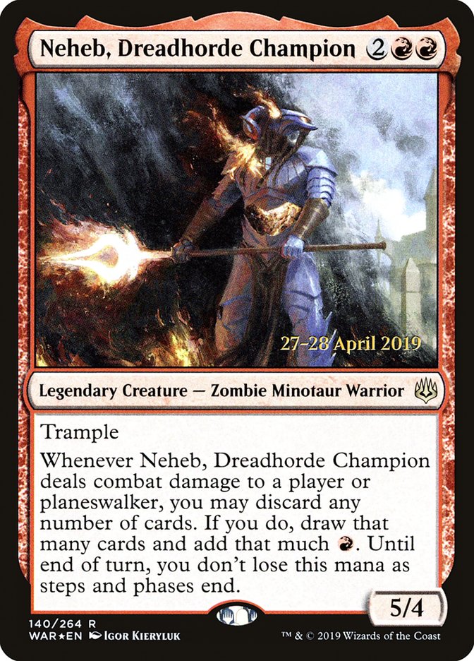 Neheb, Dreadhorde Champion [War of the Spark Prerelease Promos] | Card Merchant Takapuna