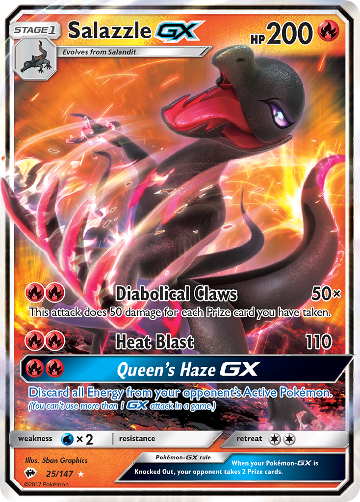 Salazzle GX (25/147) [Sun & Moon: Burning Shadows] | Card Merchant Takapuna