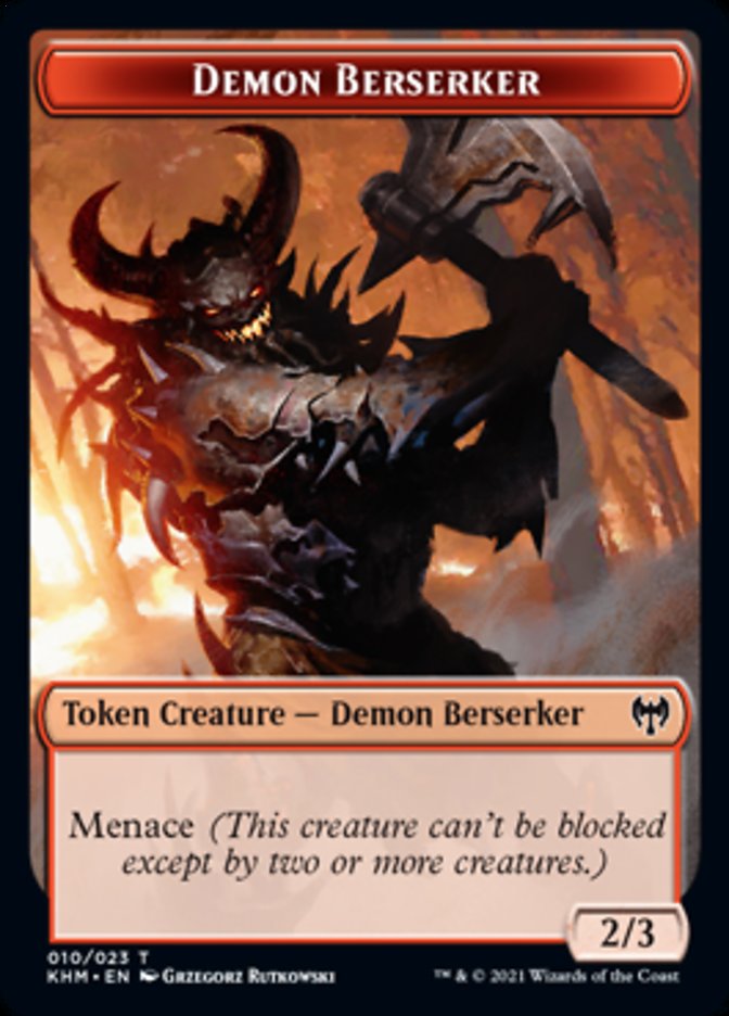 Demon Berserker Token [Kaldheim Tokens] | Card Merchant Takapuna