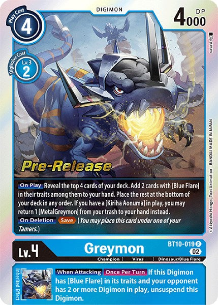 Greymon [BT10-019] [Xros Encounter Pre-Release Cards] | Card Merchant Takapuna