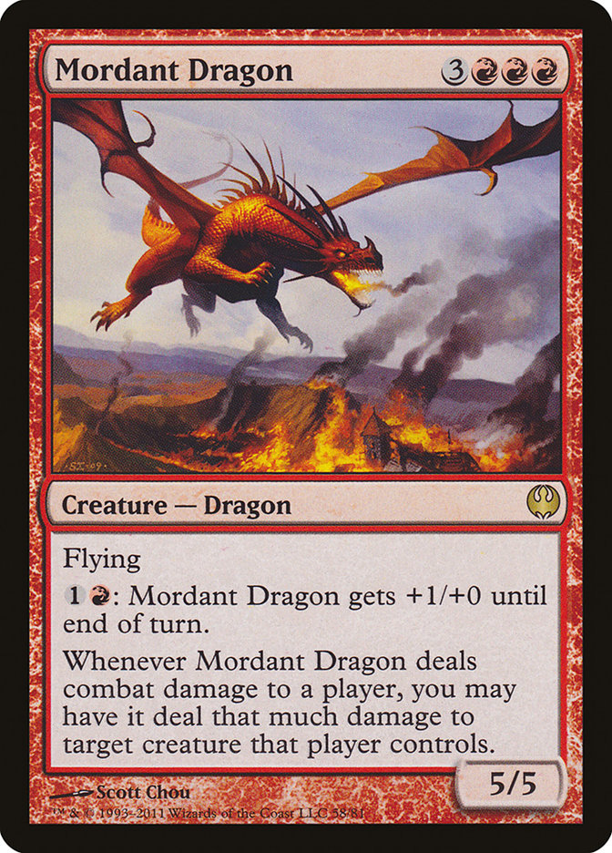 Mordant Dragon [Duel Decks: Knights vs. Dragons] | Card Merchant Takapuna