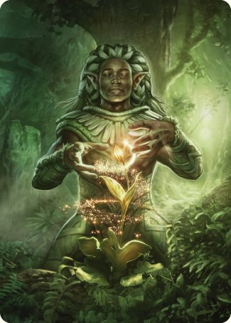 Elvish Mystic Art Card [Commander Masters Art Series] | Card Merchant Takapuna