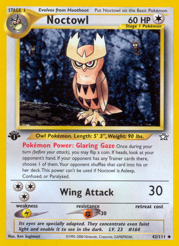 Noctowl (42/111) [Neo Genesis 1st Edition] | Card Merchant Takapuna