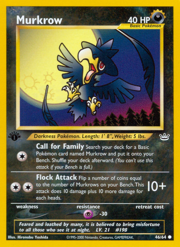 Murkrow (46/64) [Neo Revelation 1st Edition] | Card Merchant Takapuna