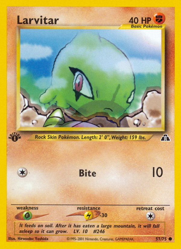 Larvitar (57/75) [Neo Discovery 1st Edition] | Card Merchant Takapuna