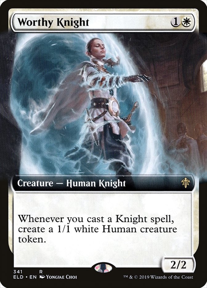 Worthy Knight (Extended Art) [Throne of Eldraine] | Card Merchant Takapuna