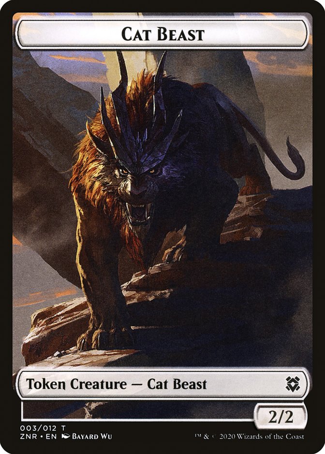 Cat Beast Token [Zendikar Rising Tokens] | Card Merchant Takapuna