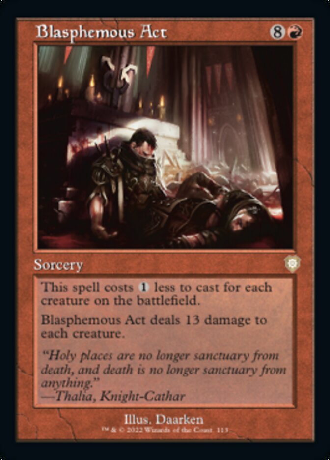 Blasphemous Act (Retro) [The Brothers' War Commander] | Card Merchant Takapuna