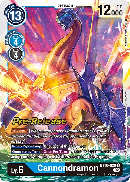 Cannondramon [BT10-028] [Xros Encounter Pre-Release Cards] | Card Merchant Takapuna