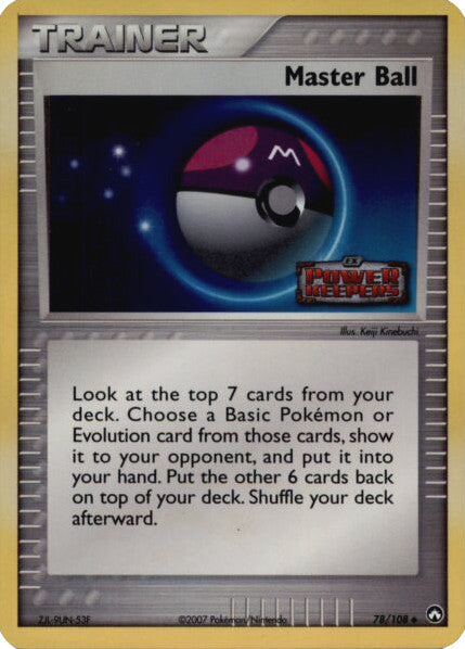 Master Ball (78/108) (Stamped) [EX: Power Keepers] | Card Merchant Takapuna