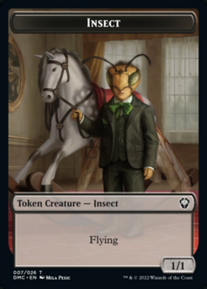 Soldier // Insect Double-Sided Token [Dominaria United Tokens] | Card Merchant Takapuna