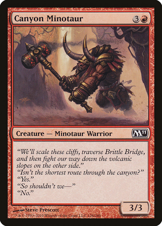 Canyon Minotaur [Magic 2011] | Card Merchant Takapuna