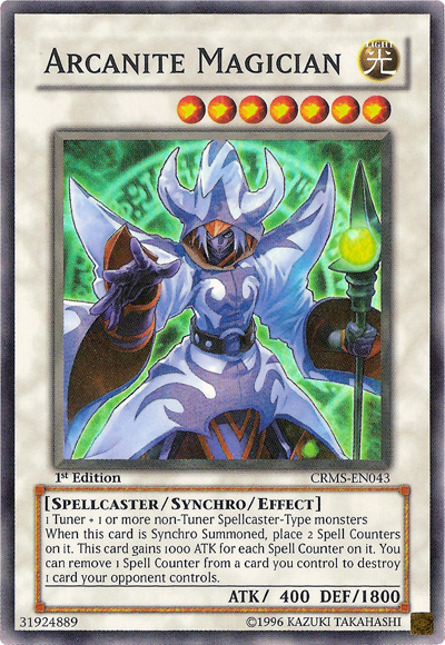 Arcanite Magician [CRMS-EN043] Super Rare | Card Merchant Takapuna