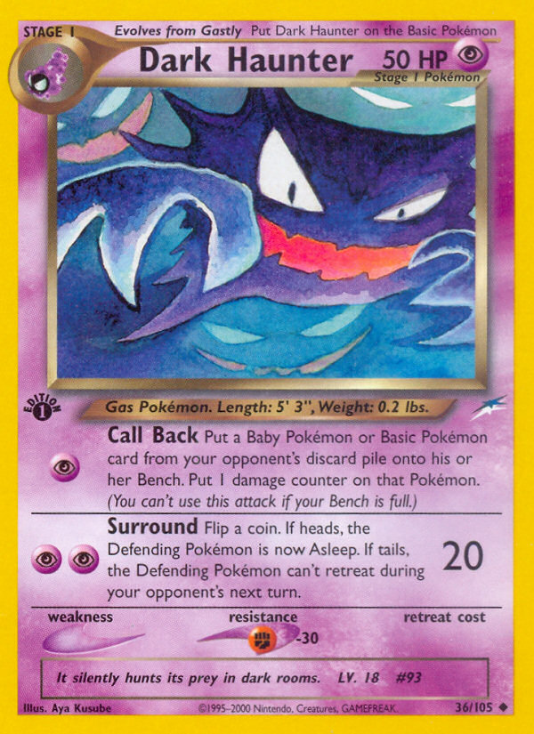 Dark Haunter (36/105) [Neo Destiny 1st Edition] | Card Merchant Takapuna