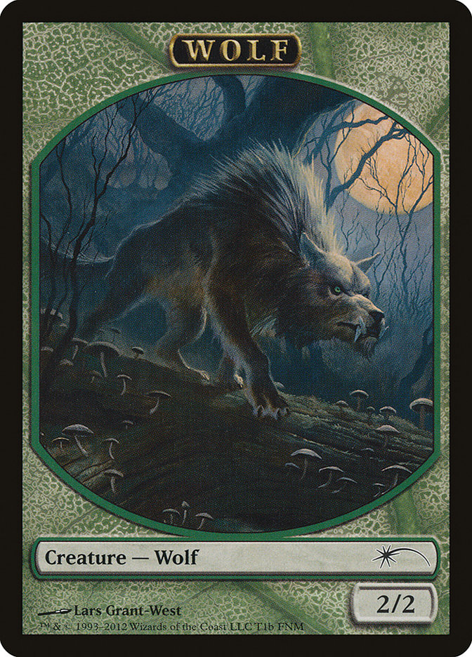 Human // Wolf Double-Sided Token [Friday Night Magic 2012] | Card Merchant Takapuna